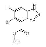 5-溴-6-氟-1H-吲唑-4-羧酸甲酯结构式