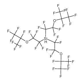tris(1,1,2,2-tetrafluoro-2-((perfluoropropan-2-yl)oxy)ethyl)silane结构式