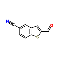 2-Formyl-1-benzothiophene-5-carbonitrile结构式