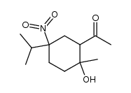 (+/-)-1-(2-hydroxy-5-isopropyl-2-methyl-5-nitrocyclohexyl)-1-ethanone结构式