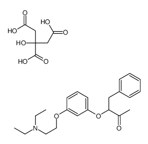 2-(carboxymethyl)-2,4-dihydroxy-4-oxobutanoate,diethyl-[2-[3-(3-oxo-1-phenylbutan-2-yl)oxyphenoxy]ethyl]azanium Structure