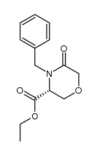 ethyl (R)-4-benzyl-5-oxomorpholine-3-carboxylate结构式