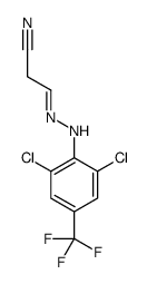 3-[[2,6-dichloro-4-(trifluoromethyl)phenyl]hydrazinylidene]propanenitrile结构式