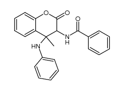 3-N-benzoylamino-4-anilino-4-methyl-3,4-dihydrocoumarin结构式