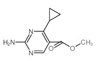 2-氨基-4-环丙基嘧啶-5-羧酸甲酯结构式