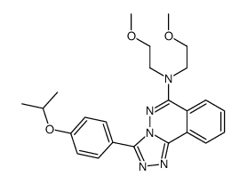 N,N-bis(2-methoxyethyl)-3-(4-propan-2-yloxyphenyl)-[1,2,4]triazolo[3,4-a]phthalazin-6-amine结构式