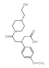 [{2-[4-(2-Hydroxyethyl)piperazin-1-yl]-2-oxoethyl}(4-methoxyphenyl)amino]acetic acid Structure