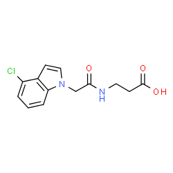 N-[(4-chloro-1H-indol-1-yl)acetyl]-beta-alanine Structure