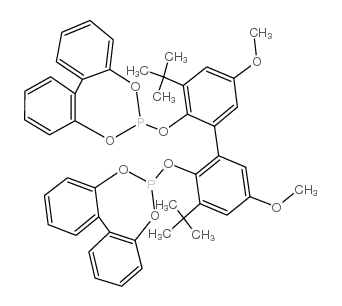 6,6'-[(3,3'-Di-t-butyl-5,5'-dimethoxy-1,1'-biphenyl-2,2'-diyl)bis(oxy)]bis(dibenzo[d,f][1,3,2]dioxaphosphepin)hemiethylacetateadduct,min.95BIPHEPHOS Structure
