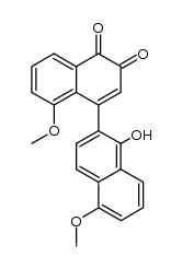 1'-hydroxy-5',8-dimethoxy-[1,2'-binaphthalene]-3,4-dione Structure