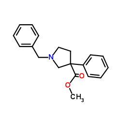 1-苄基-3-苯基吡咯烷-3-羧酸甲酯结构式