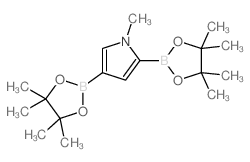 1-METHYL-2,4-BIS(4,4,5,5-TETRAMETHYL-1,3,2-DIOXABOROLAN-2-YL)-1H-PYRROLE结构式