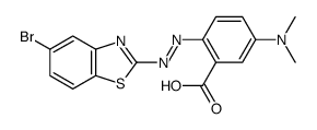 2-[(5-bromo-1,3-benzothiazol-2-yl)diazenyl]-5-(dimethylamino)benzoic acid Structure