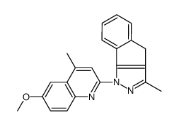 1-(6-methoxy-4-methylquinolin-2-yl)-3-methyl-4H-indeno[1,2-c]pyrazole结构式