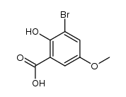 3-bromo-2-hydroxy-5-methoxy-benzoic acid结构式
