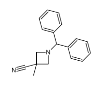 1-二苯甲基-3-甲基氮杂丁烷-3-甲腈结构式