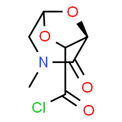 6,8-Dioxa-3-azabicyclo[3.2.1]octane-7-carbonyl chloride, 3-methyl-2-oxo-, (1R-exo)- (9CI)结构式