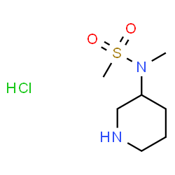 N-甲基-N-(哌啶-3-基)甲磺酰胺盐酸盐结构式