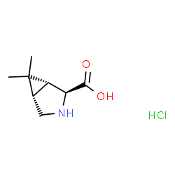 (1R,2S,5S)-6,6-二甲基-3-氮杂双环[3.1.0]己烷-2-羧酸盐酸盐结构式