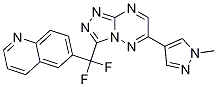 6-[二氟[6-(1-甲基-1H-吡唑-4-基)-1,2,4-三唑并[4,3-B][1,2,4]三嗪-3-基]甲基]喹啉结构式