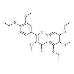 4',5,7-Triethoxy-3,3',6-trimethoxyflavone structure