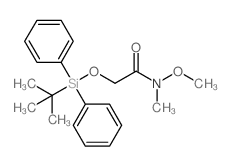2-((叔丁基二苯基甲硅烷基)氧基)-N-甲氧基-N-甲基乙酰胺结构式