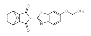 2-(6-ethoxy-1,3-benzothiazol-2-yl)-3a,4,5,6,7,7a-hexahydro-octahydro-1H-4,7-epoxyisoindole-1,3-dione结构式