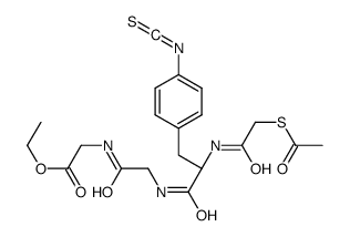 N-(S-acetylmercaptoacetyl)-4-isothiocyanate-phenylalanyl-glycyl-glycine ethyl ester structure