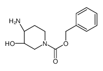 反式-4-氨基-1-Cbz-3-羟基哌啶结构式
