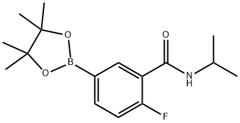 2-fluoro-N-isopropyl-5-(tetramethyl-1,3,2-dioxaborolan-2-yl)benzamide Structure