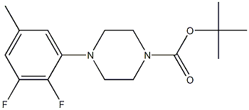 4-(2,3-二氟-5-甲基-苯基)-哌嗪-1-羧酸叔-丁基酯结构式