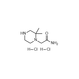 2-(2,2-二甲基哌嗪-1-基)乙酰胺盐酸盐结构式