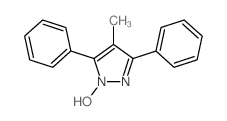 1-hydroxy-4-methyl-3,5-diphenyl-pyrazole结构式