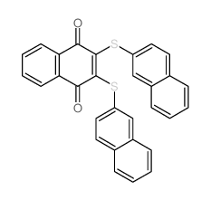 2,3-bis(naphthalen-2-ylsulfanyl)naphthalene-1,4-dione Structure