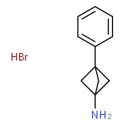3-苯基双环[1.1.1]戊-1-胺氢溴酸盐结构式