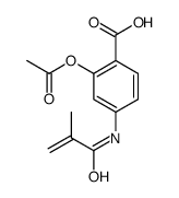 2-acetyloxy-4-(2-methylprop-2-enoylamino)benzoic acid结构式