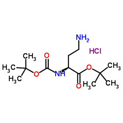 Boc-L-2,4-diaminobutyric acid t-butyl ester hydrochloride structure