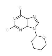 2,6-二氯-9-(四氢-2H-吡喃-2-基)-9h-嘌呤结构式