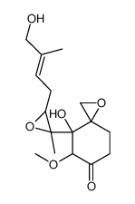 4-hydroxy-4-[3-[(E)-4-hydroxy-3-methylbut-2-enyl]-2-methyloxiran-2-yl]-5-methoxy-1-oxaspiro[2.5]octan-6-one结构式