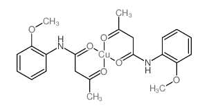 Copper,bis[N-(2-methoxyphenyl)-3-oxobutanamidato-O1,O3]- (9CI)结构式