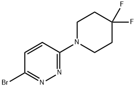 Pyridazine, 3-bromo-6-(4,4-difluoro-1-piperidinyl)-;3-Bromo-6-(4,4-difluoro-1-piperidyl)pyridazine Structure