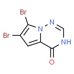 6,7-dibromo-3H,4H-pyrrolo[2,1-f][1,2,4]triazin-4-one Structure