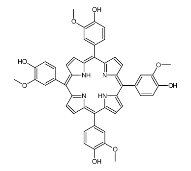 4,4',4'',4'''-(5,10,15,20-Porphyrintetrayl)tetrakis(2-methoxyphen ol) Structure