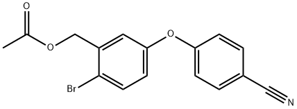 4-[3-[(乙酰氧基)甲基]-4-溴苯氧基]苯甲腈结构式