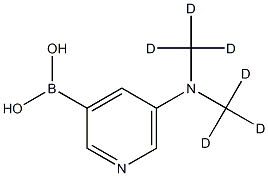 (5-(bis(methyl-d3)amino)pyridin-3-yl)boronic acid Structure