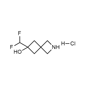 6-(二氟甲基)-2-氮杂螺[3.3]庚烷-6-醇盐酸盐结构式