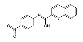 N-(4-nitrophenyl)quinoline-2-carboxamide结构式