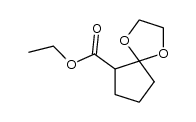 1,4-Dioxaspiro[4.4]nonane-6-carboxylic acid, ethyl ester结构式