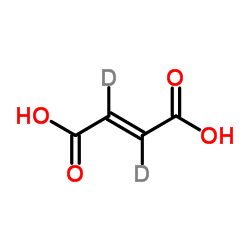 富马酸-2,3-d2结构式