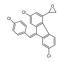 (E,Z)-9-(4-Chlorophenyl)Methylene-5-oxiranyl-2,7-dichlorofluorene结构式